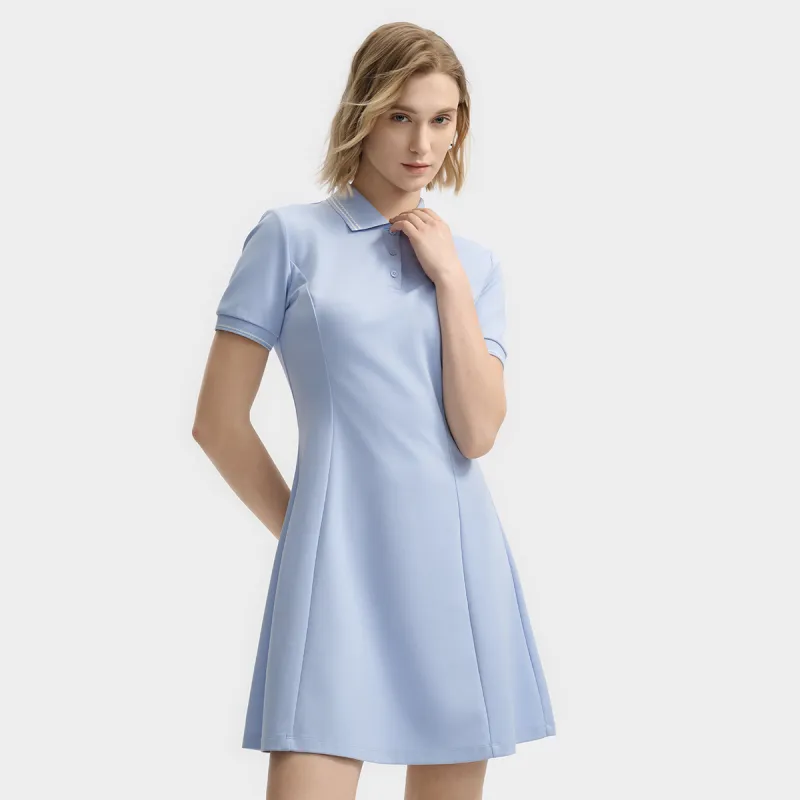 FILA Short Sleeved Dress Women's Brunson Blue-4
