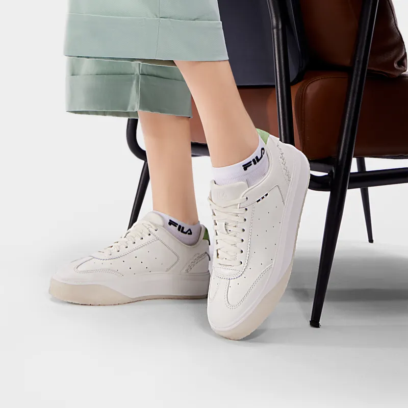 FILA OLIMPICA Low Top Skateboard Shoes Women's Standard White/Nile Green-4