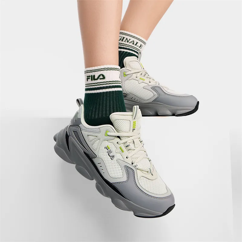 FILA Vintage Collection Anti Slip Wear Resistant Low Top Casual Shoes Women's Haze Gray/Alloy Gray-8