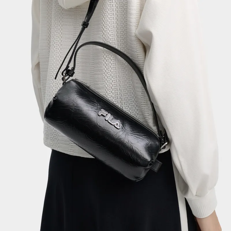 FILA Synthetic Leather One Shoulder Handbag Mini Women's Jet Black-5