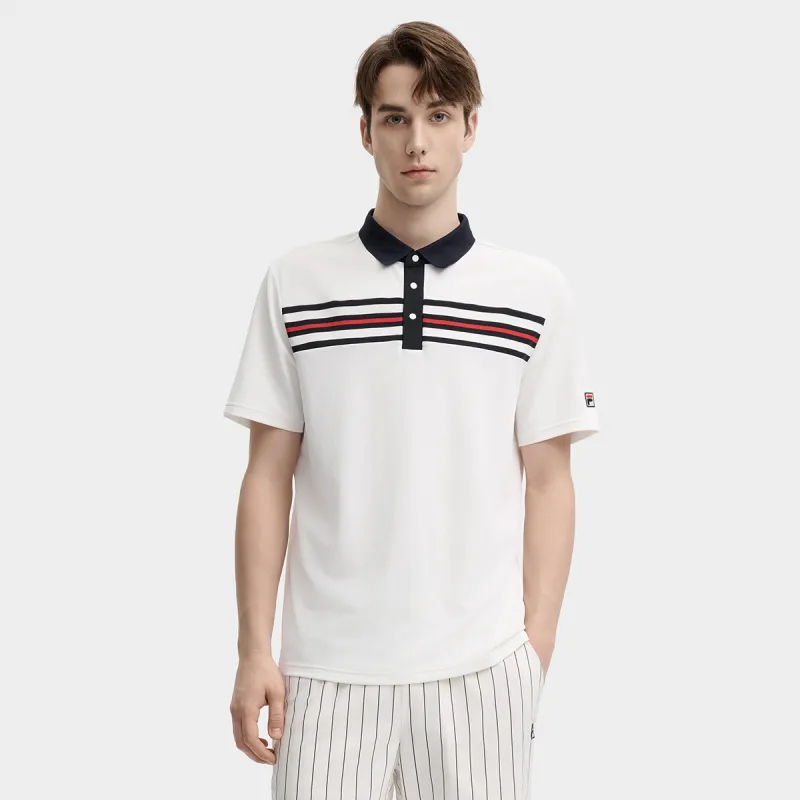 FILA Polo Shirts Men Cloud White-2