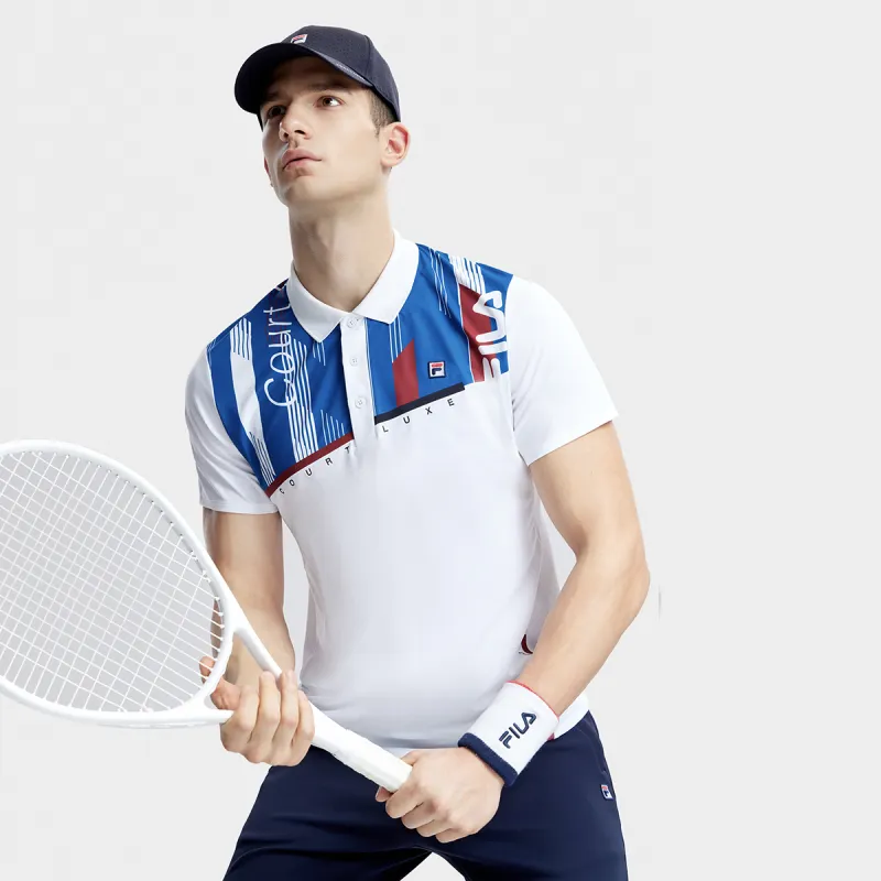 FILA Polo Shirt Men's Jade White-3