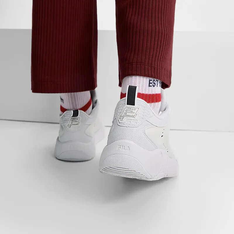 FILA MELT Wear Resistant Low Top Skateboard Shoes Women's White Gray-7