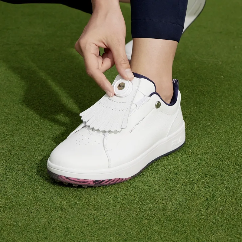 FILA GF 1911 Trainer Cushioned Slip Resistant Low Top Golf Shoes Women's Bright White-6