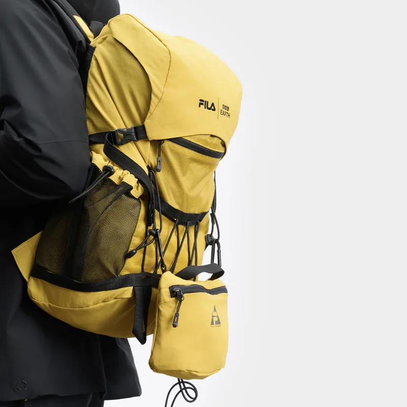 FILA BBC EARTH Collaboration Collection Fabric Backpack Regular Men's Coconut Cool Yellow-3