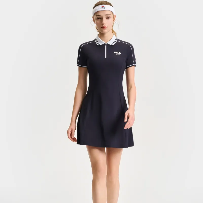 FILA Short Sleeved Dress Women's RD Royal Blue-4