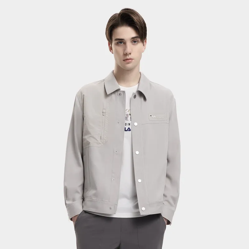 FILA Jackets Coats Men's Beige With A Slight Grayish Tone-2