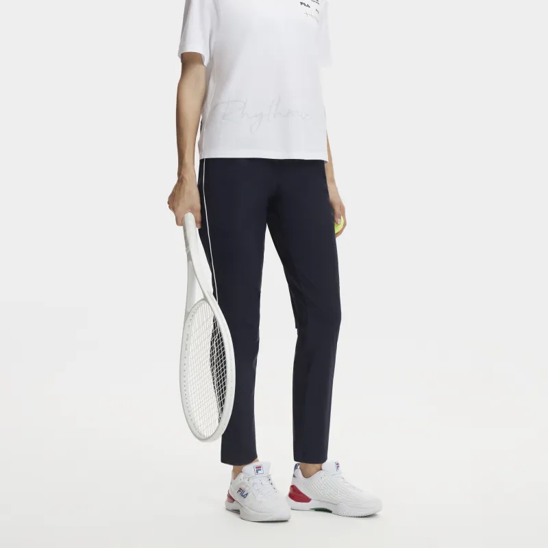 FILA Knitted Sweatpants Women's RD Royal Blue-4