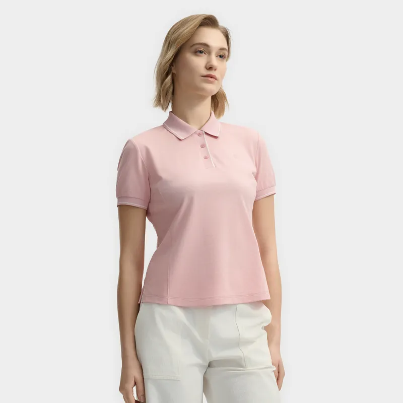 FILA WHITE Polo Shirt Women's Soft Pink PK-2