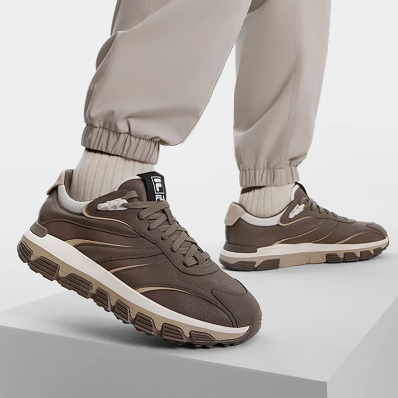 FILA Wear-Resistant Low-Top Running Shoes Men's Brown-4
