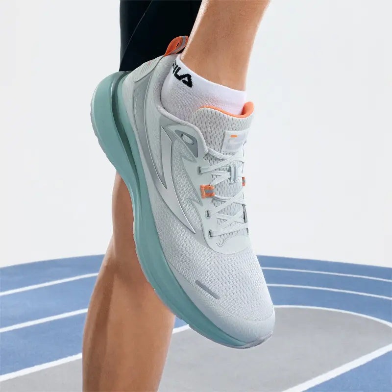FILA NUVOLE Shock Absorbers Slip Resistant Breathable Low Top Running Shoes Men's Fading Blue-9