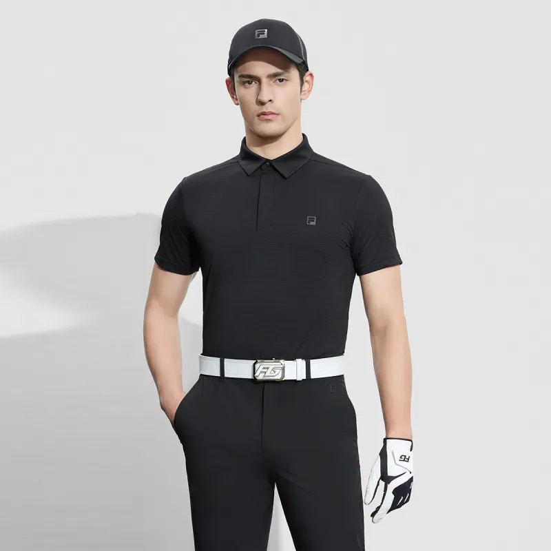 FILA Polo Shirt Men's Pitch Black-4