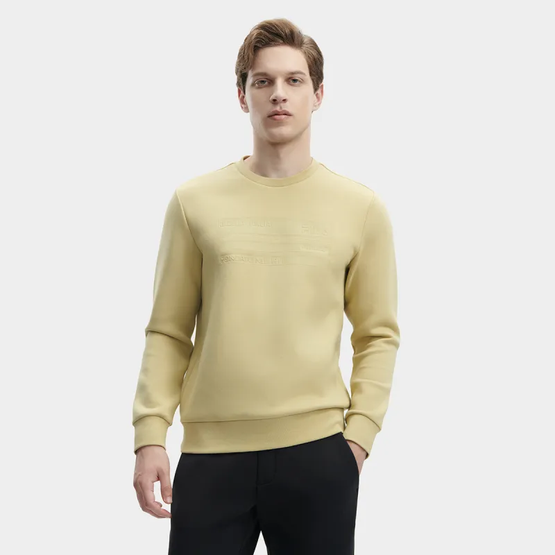 FILA Sweatshirt Men's Pale Ginger Yellow-4