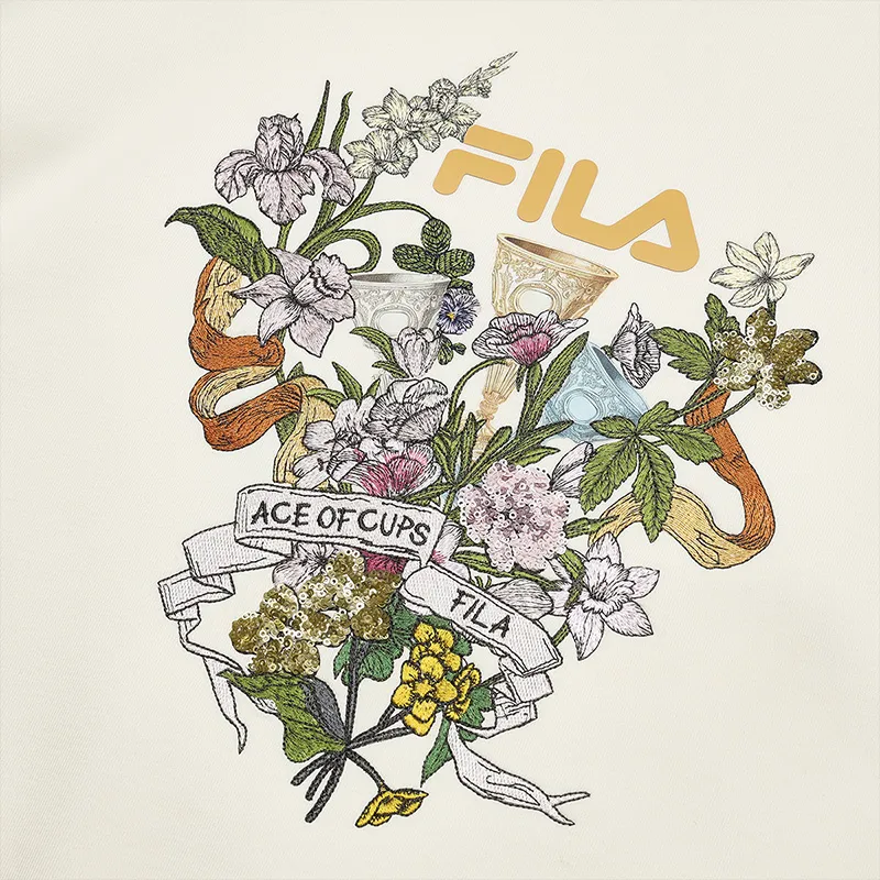 FILA Sweatshirt Women's Light Beige White-7