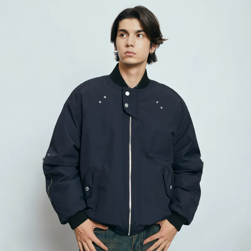PASET Winter Puffer Jacket Unisex Navy Blue-6