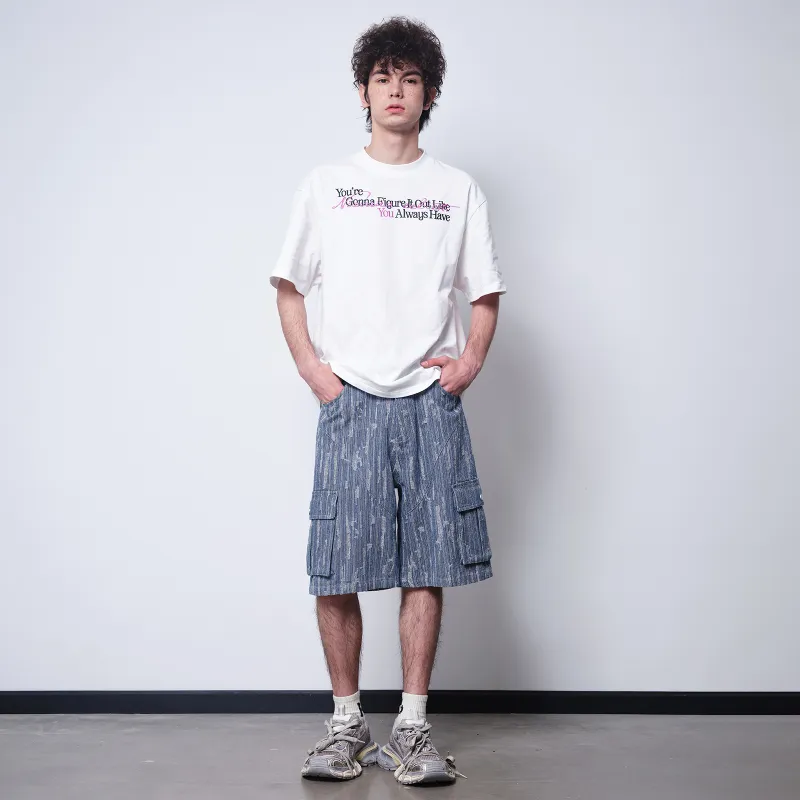 PASET Denim Shorts Unisex Blue-2