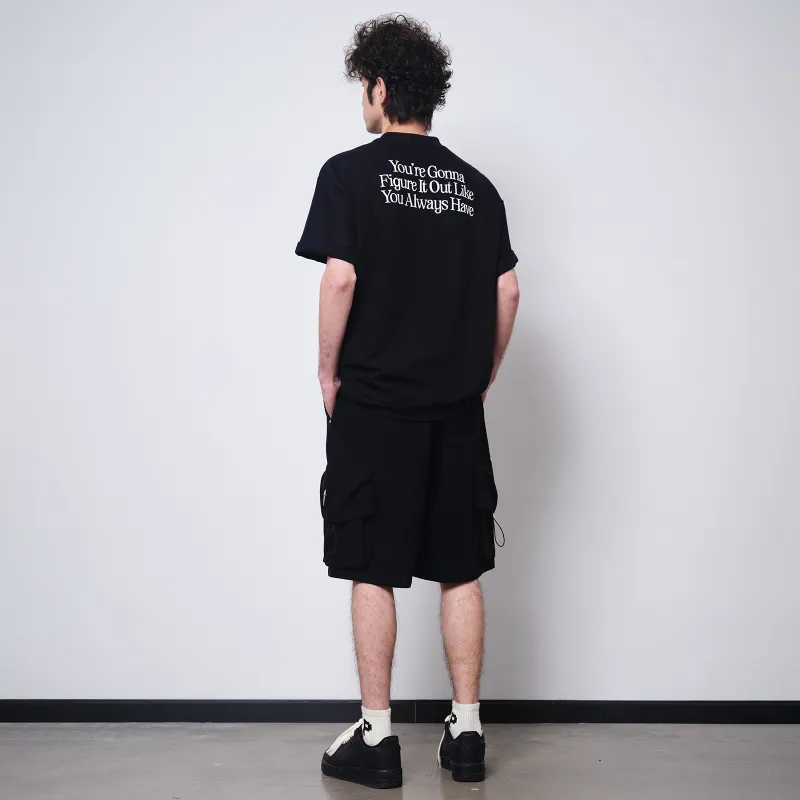 PASET Denim Shorts Unisex Black-4