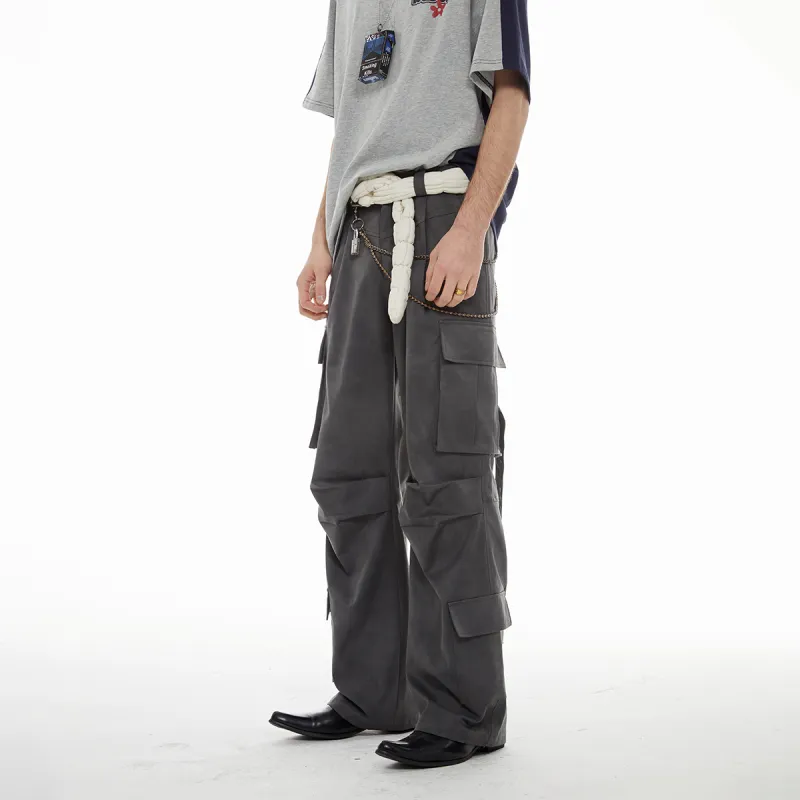 PASET Casual Pants Unisex Dark Gray-5