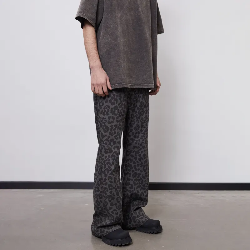 PASET Jeans Unisex Leopard Print-4