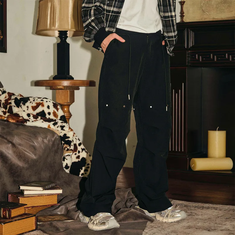 PASET FW24 Casual Pants Unisex Black-4