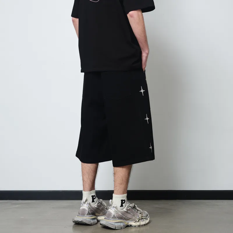 PASET Denim Shorts Unisex Black-6