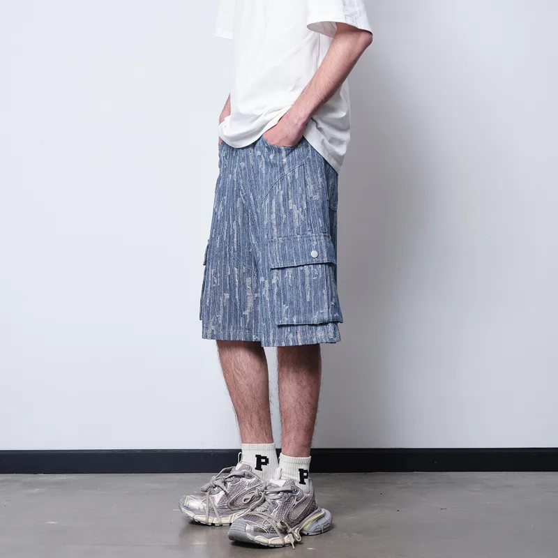 PASET Denim Shorts Unisex Blue-7