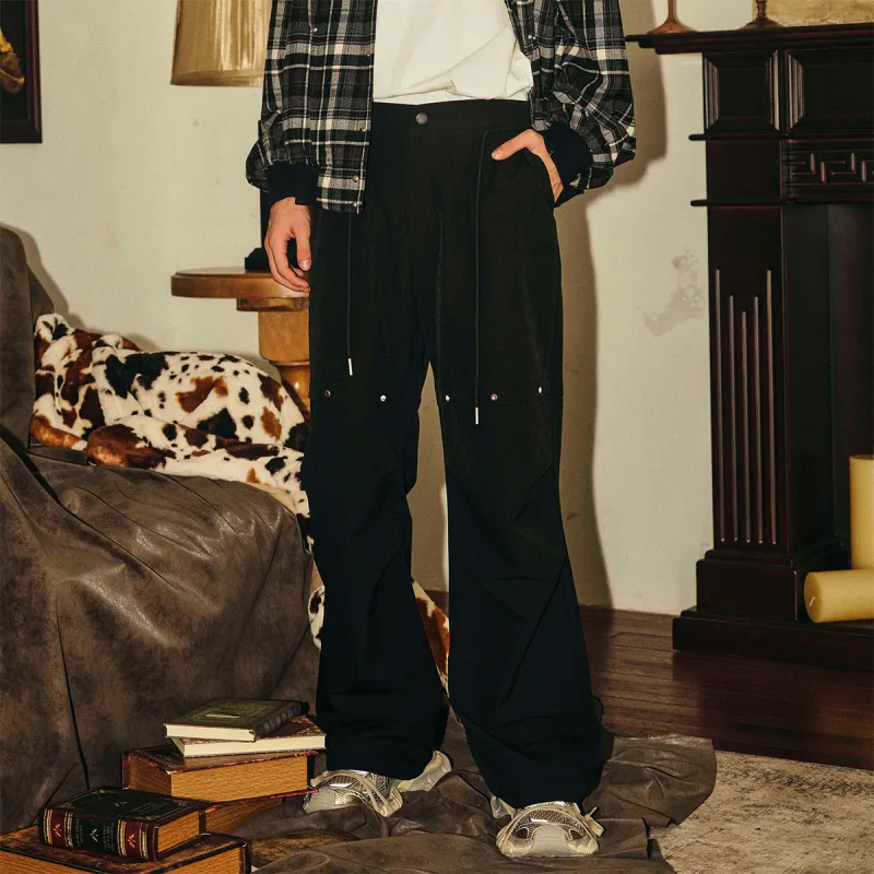 PASET FW24 Casual Pants Unisex Black-3