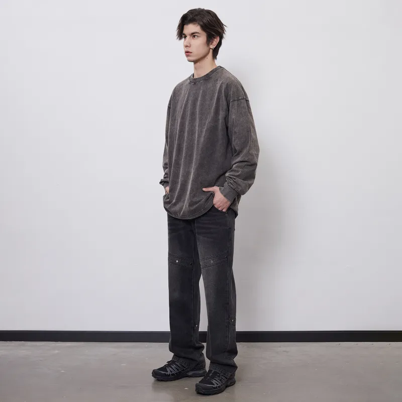 PASET Jeans Unisex Washable Smoke Gray-2