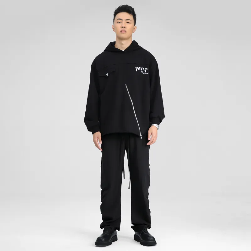 PASET Casual Pants Unisex Black-3