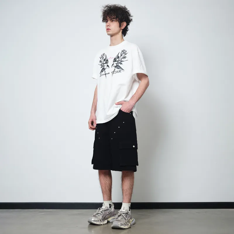 PASET Denim Shorts Unisex Black-2