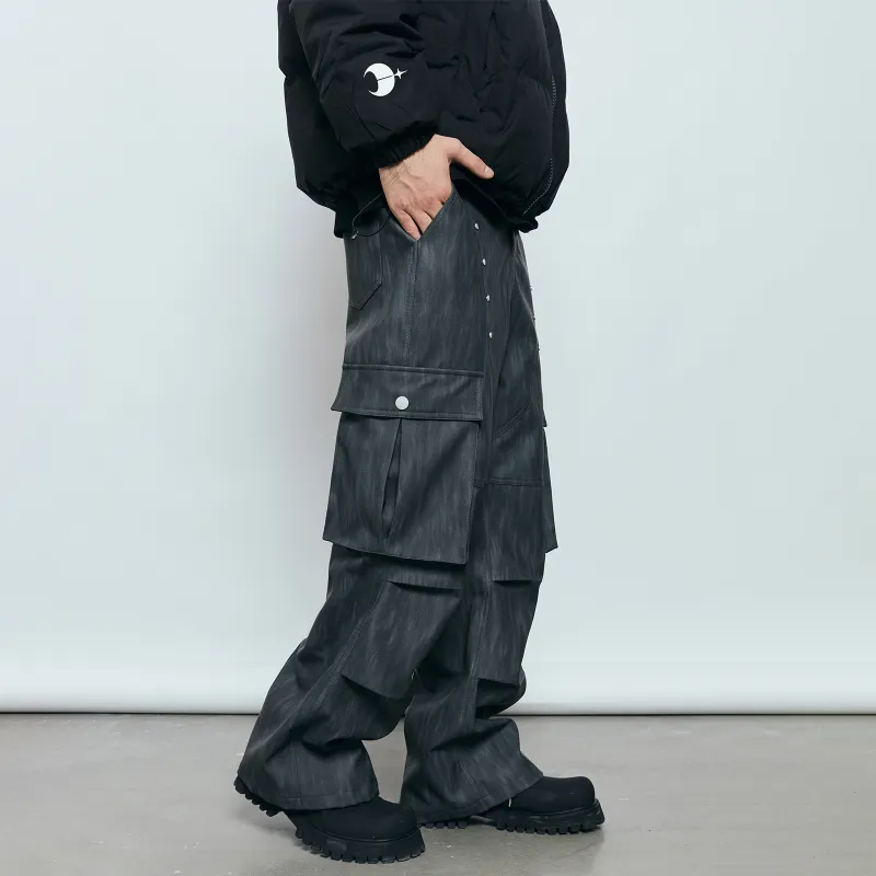 PASET Winter Casual Pants Unisex Black Gray Color-7