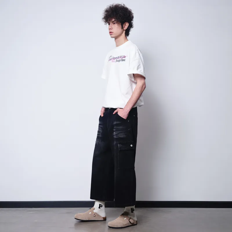 PASET Denim Shorts Unisex Black-4