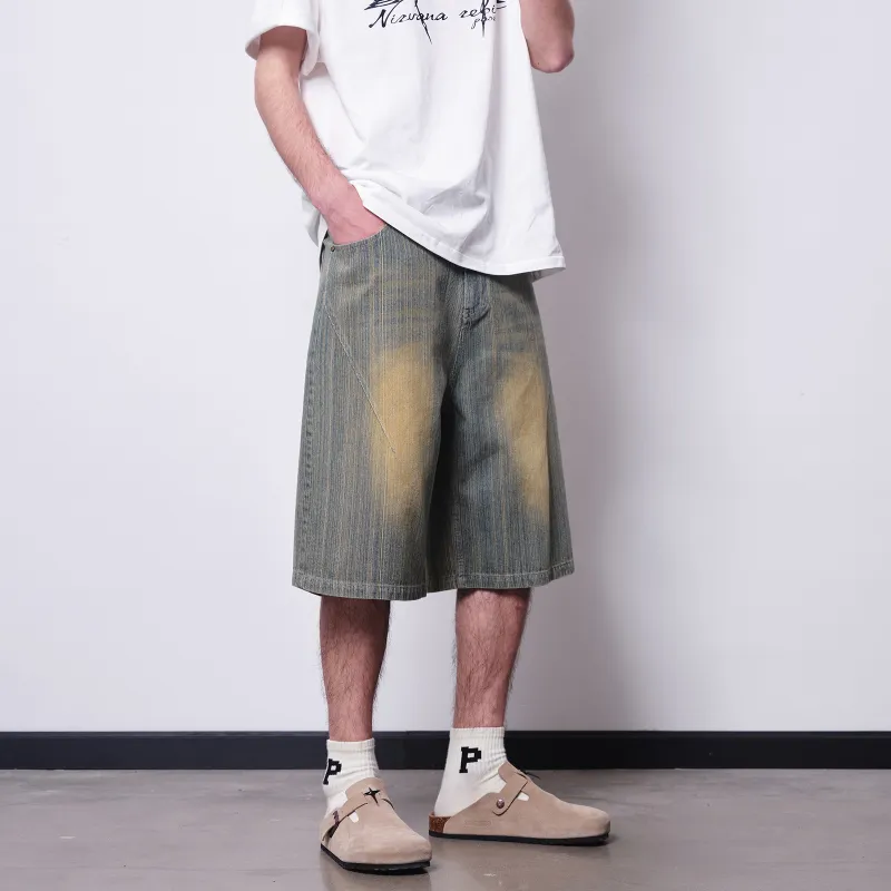 PASET SS24 Denim Shorts Unisex Blue-6