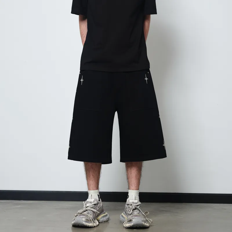 PASET Denim Shorts Unisex Black-5