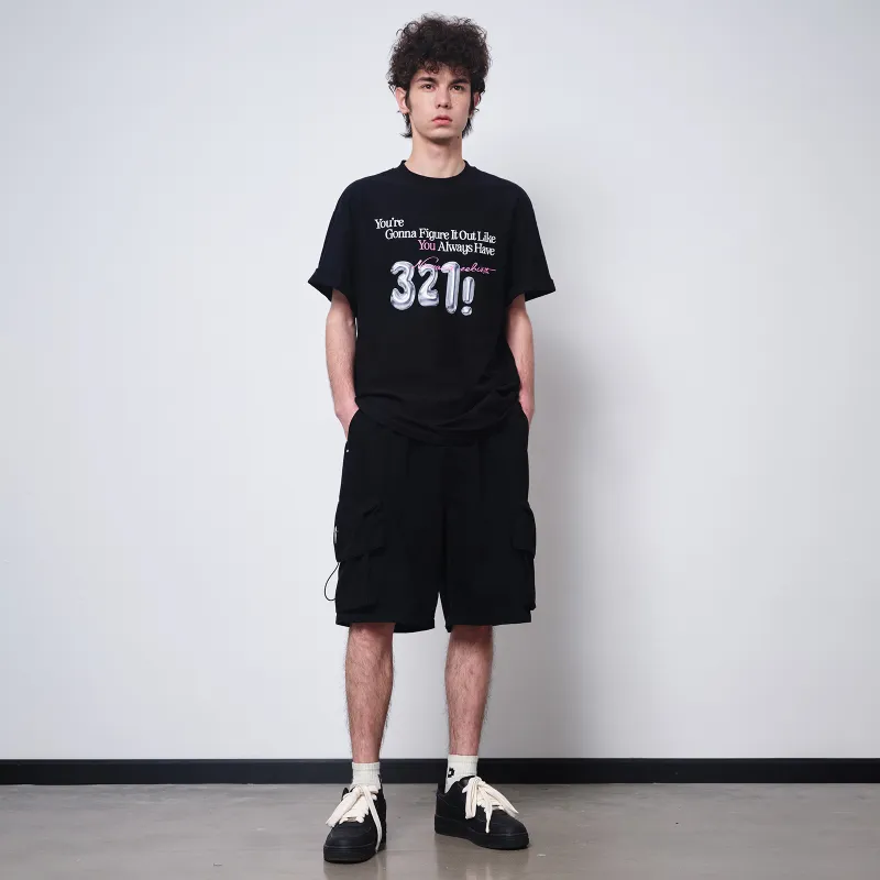PASET Denim Shorts Unisex Black-2