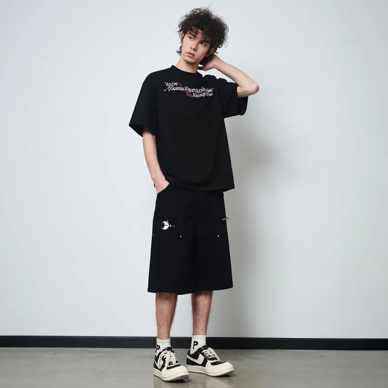 PASET Denim Shorts Unisex Black-6