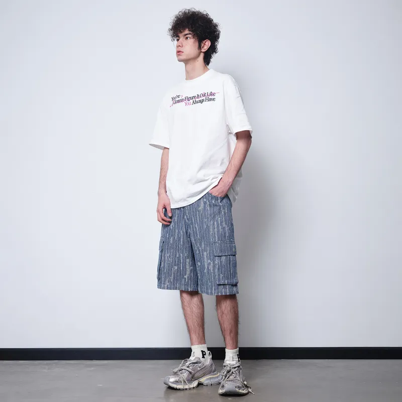 PASET Denim Shorts Unisex Blue-5