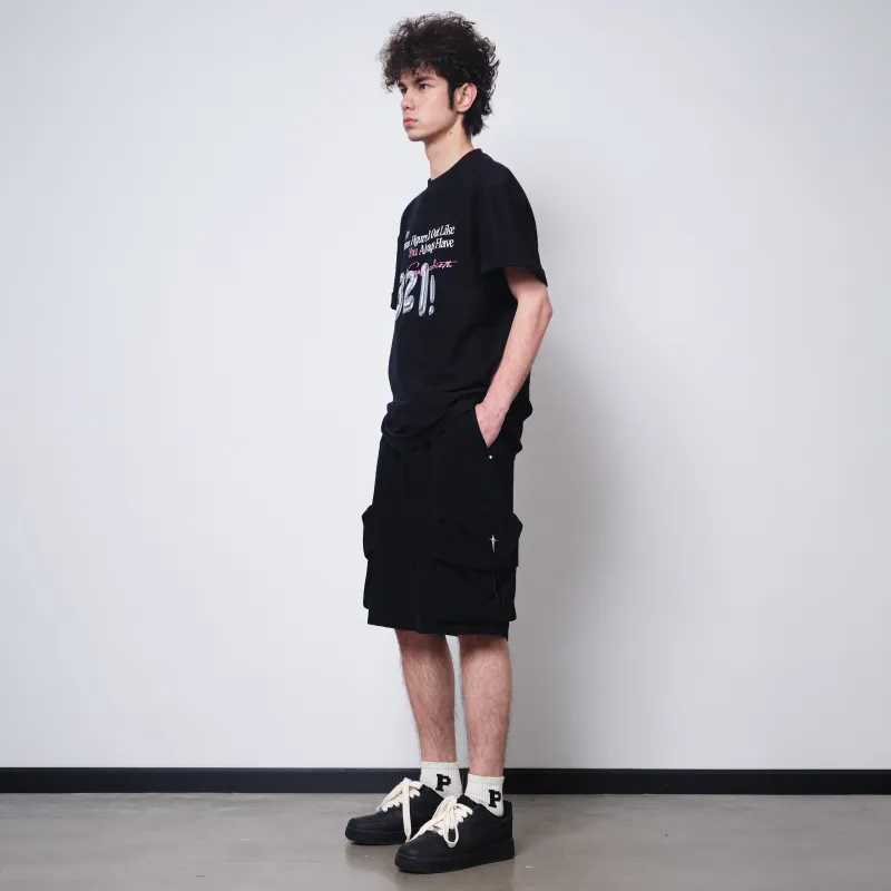 PASET Denim Shorts Unisex Black-6