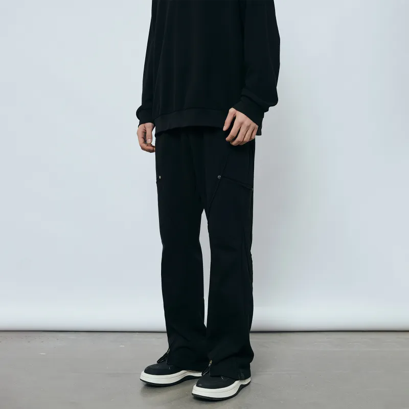 PASET Casual Pants Unisex Black-5