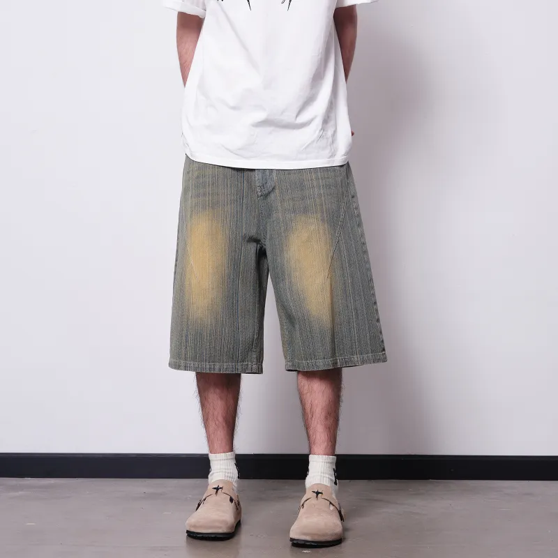 PASET SS24 Denim Shorts Unisex Blue-4