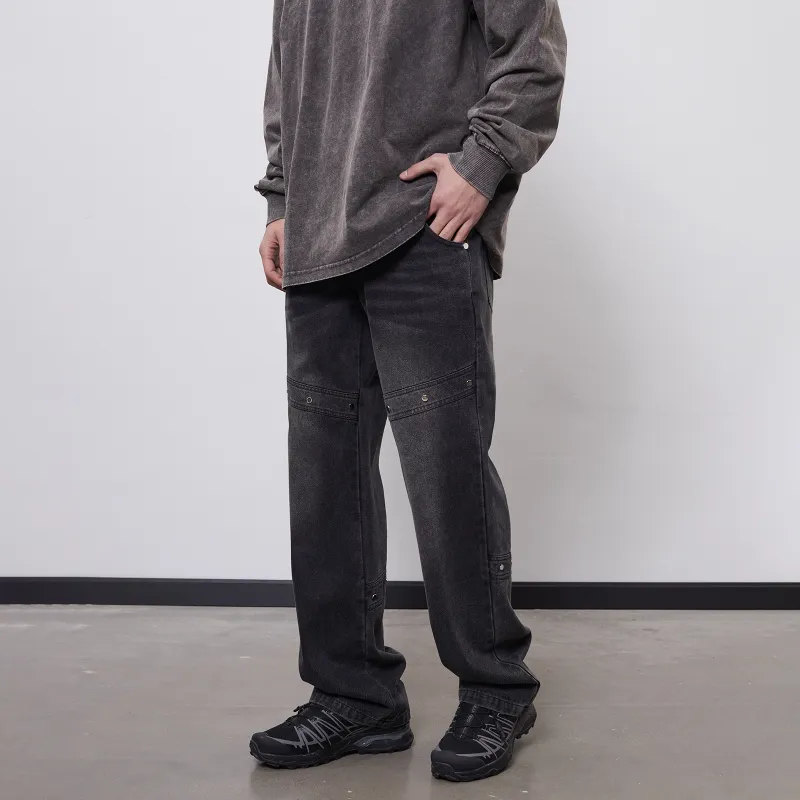 PASET Jeans Unisex Washable Smoke Gray-4