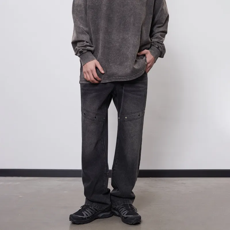 PASET Jeans Unisex Washable Smoke Gray-6