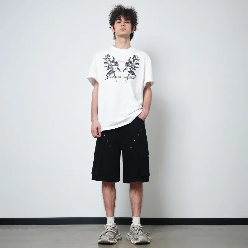PASET Denim Shorts Unisex Black-3
