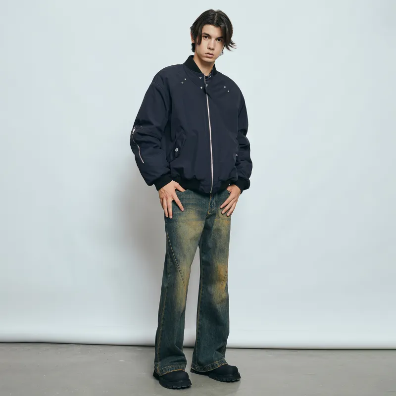 PASET Winter Puffer Jacket Unisex Navy Blue-3