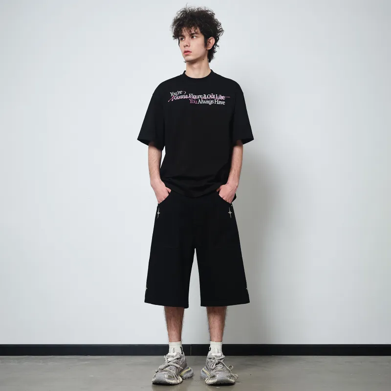 PASET Denim Shorts Unisex Black-2