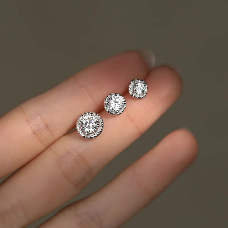KiNGZiT Sterling Silver S999 Silver Stud Earrings Women's-1