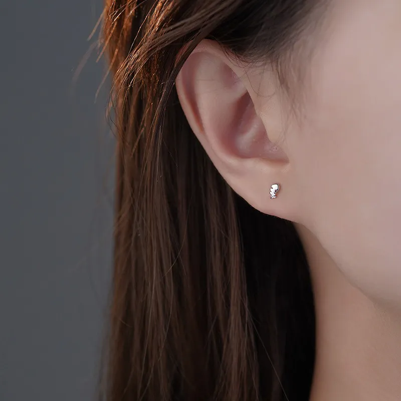 KiNGZiT 999 Fine Silver Stud Earrings Women's-2