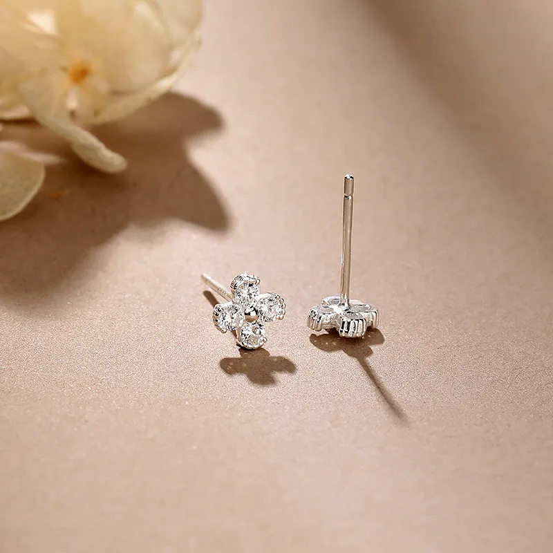 KiNGZiT Sterling Silver Stud Earrings Women's-4