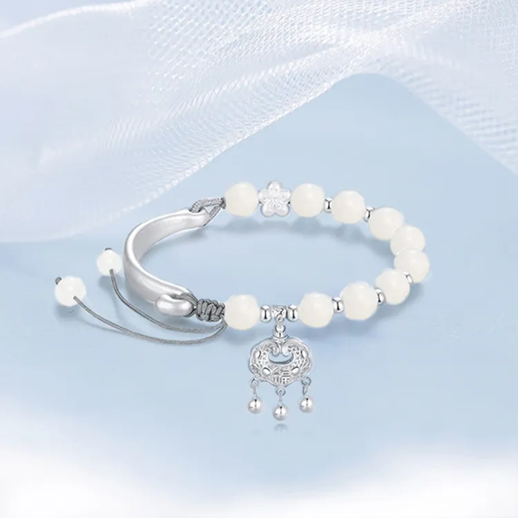 KiNGZiT White Jade Bodhi Bracelets Unisex-1