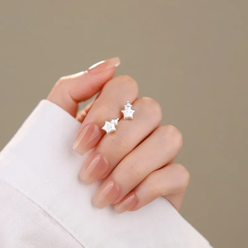 KiNGZiT 999 Fine Silver Stud Earrings Women's-3